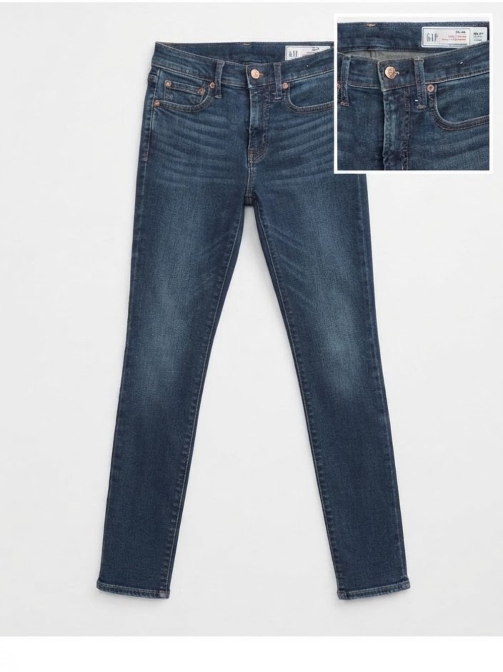 GAP 1969 True Skinny High Rise Dark Wash Jeans Size 27 / 4 Regular